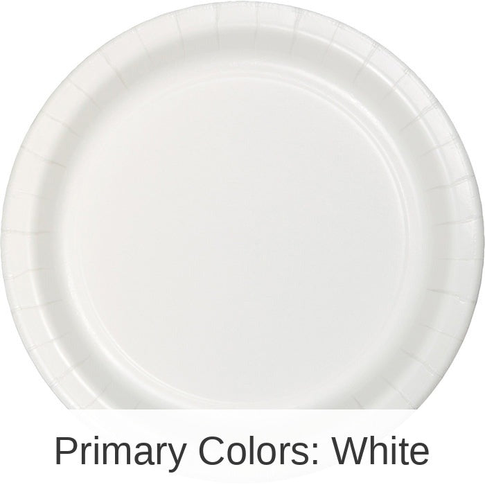 96/Case Bulk White Value Friendly Dessert Plates
