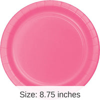 96/Case Bulk Candy Pink Value Friendly 8.75 inch Dinner Plates