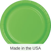 96/Case Bulk Fresh Lime Green Value Friendly 8.75 inch Dinner Plates