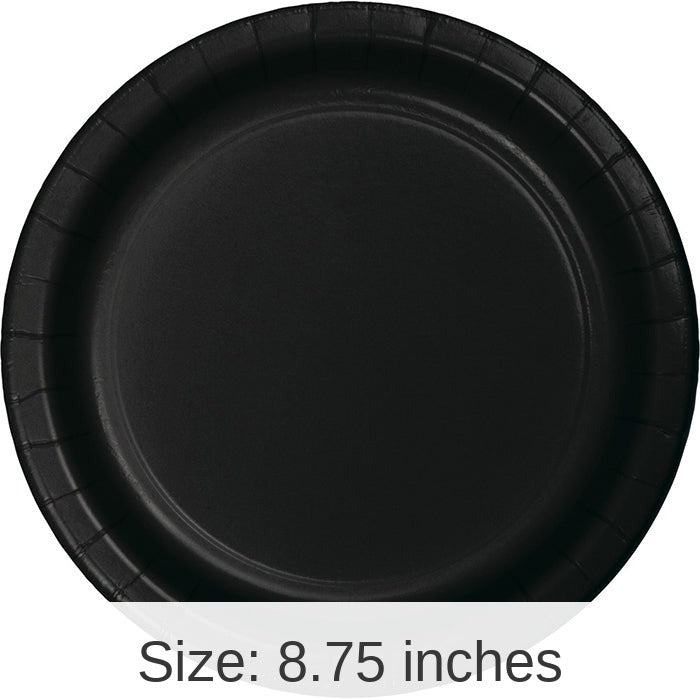 96/Case Bulk Black Velvet Value Friendly 8.75 inch Dinner Plates