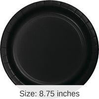 96/Case Bulk Black Velvet Value Friendly 8.75 inch Dinner Plates
