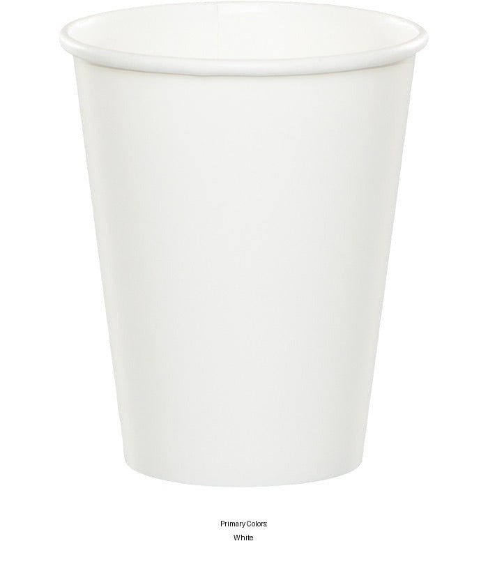 240/Case Bulk White 9 oz Hot & Cold Cups