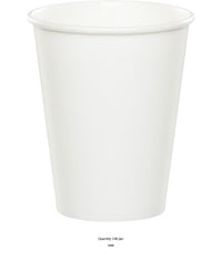 240/Case Bulk White 9 oz Hot & Cold Cups