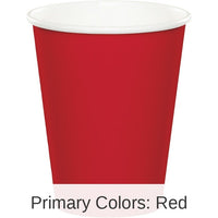 240/Case Bulk Classic Red 9 oz Hot & Cold Cups