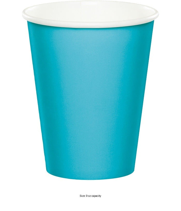240/Case Bulk Bermuda Blue 9 oz Hot & Cold Cups
