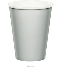 240/Case Bulk Shimmering Silver 9 oz Hot & Cold Cups