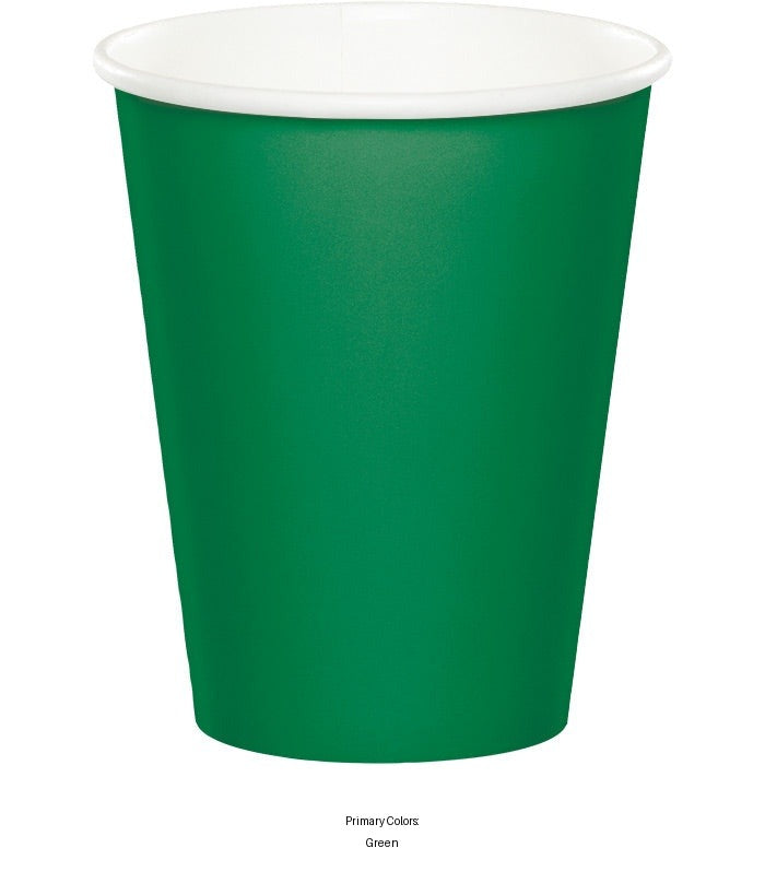 240/Case Bulk Emerald Green 9 oz Hot & Cold Cups