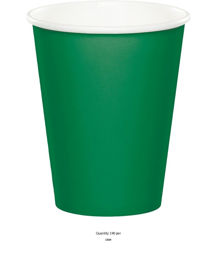 240/Case Bulk Emerald Green 9 oz Hot & Cold Cups