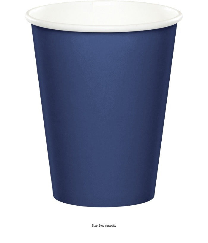 240/Case Bulk Navy 9 oz Hot & Cold Cups