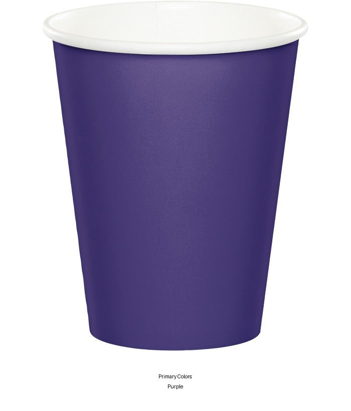 240/Case Bulk Purple 9 oz Hot & Cold Cups