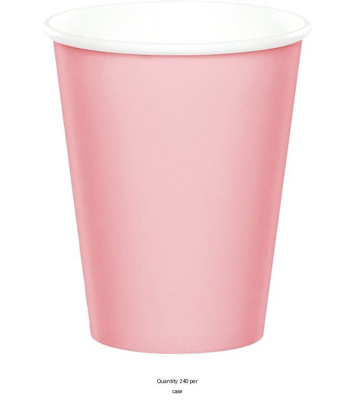 240/Case Bulk Classic Pink 9 oz Hot & Cold Cups