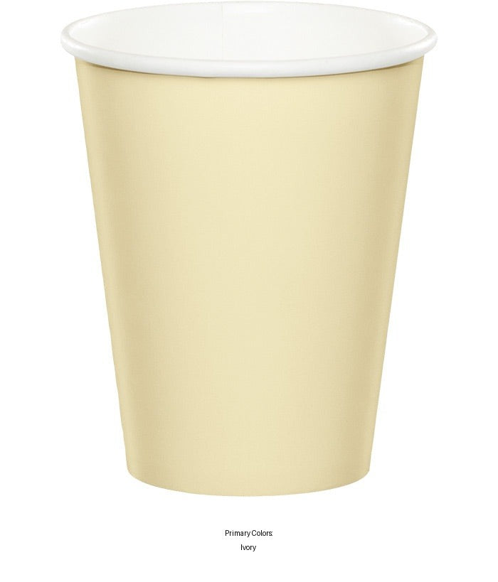 240/Case Bulk Ivory 9 oz Hot & Cold Cups