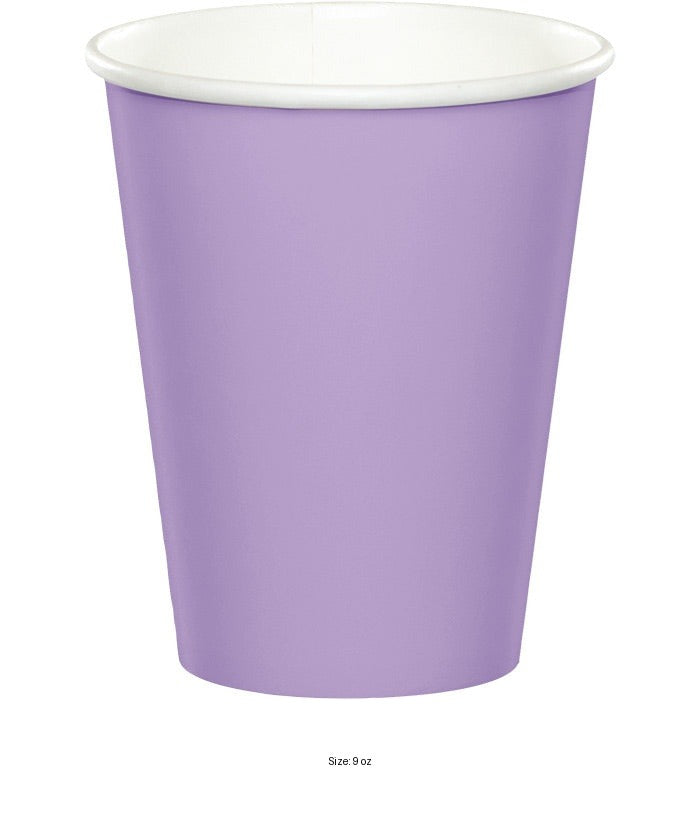240/Case Bulk Luscious Lavender 9 oz Hot & Cold Cups