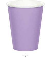 240/Case Bulk Luscious Lavender 9 oz Hot & Cold Cups