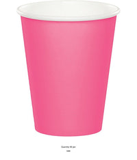 96/Case Bulk Candy Pink Value Friendly 9 oz Hot & Cold Cups