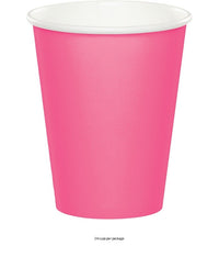 240/Case Bulk Candy Pink 9 oz Hot & Cold Cups