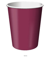 240/Case Bulk Burgundy 9 oz Hot & Cold Cups