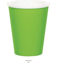 96/Case Bulk Fresh Lime Green Value Friendly 9 oz Hot & Cold Cups