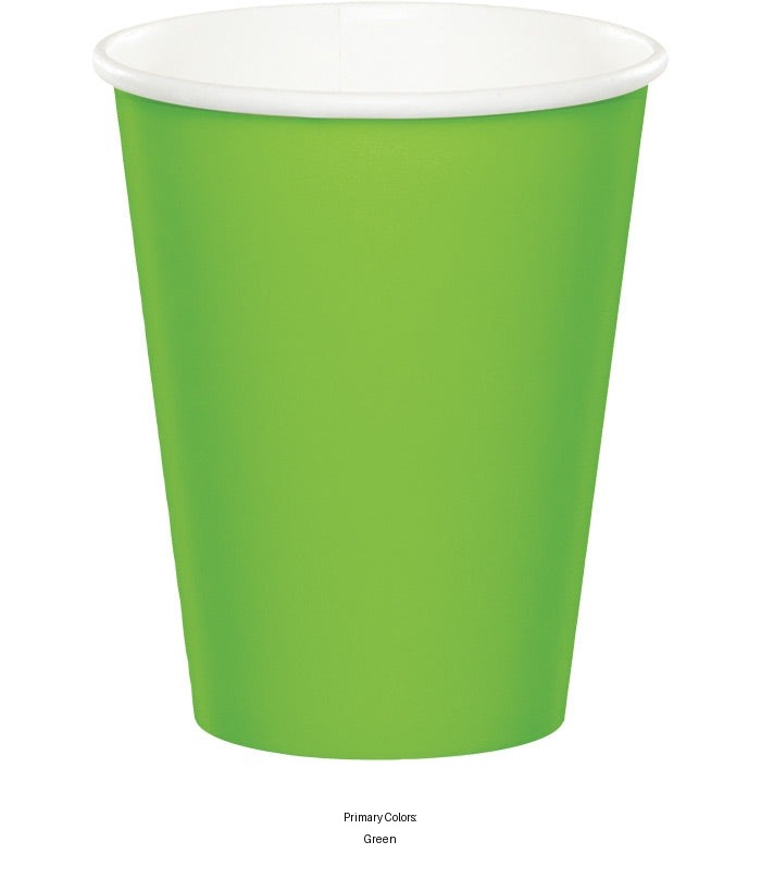 240/Case Bulk Fresh Lime 9 oz Hot & Cold Cups