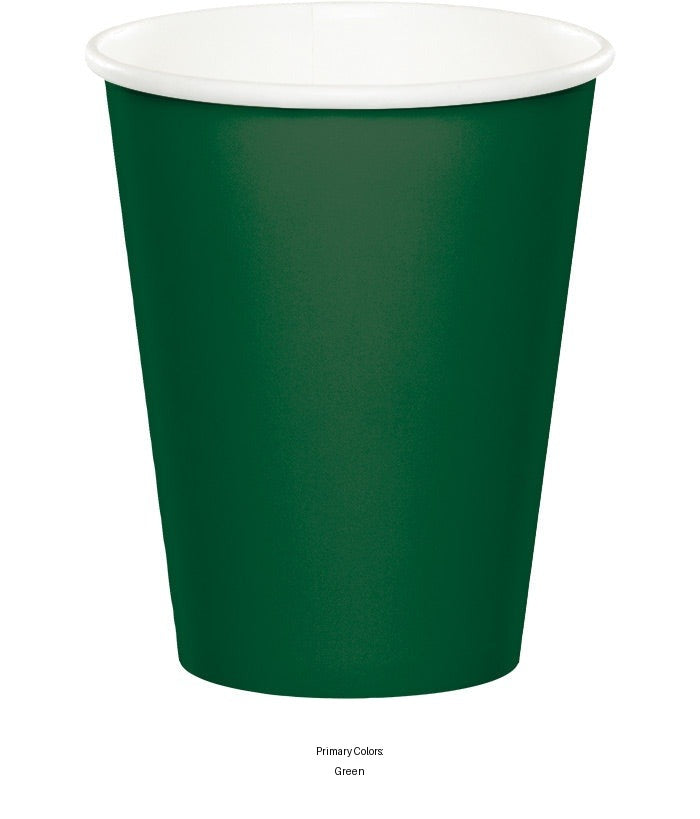 240/Case Bulk Hunter Green 9 oz Hot & Cold Cups