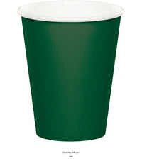 240/Case Bulk Hunter Green 9 oz Hot & Cold Cups