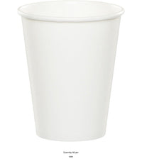 96/Case Bulk White Value Friendly 9 oz Hot & Cold Cups