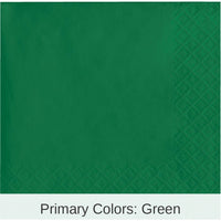 500/Case Bulk Emerald Green Beverage Napkins 3 ply