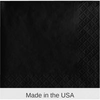 500/Case Bulk Black Velvet Beverage Napkins 3 ply