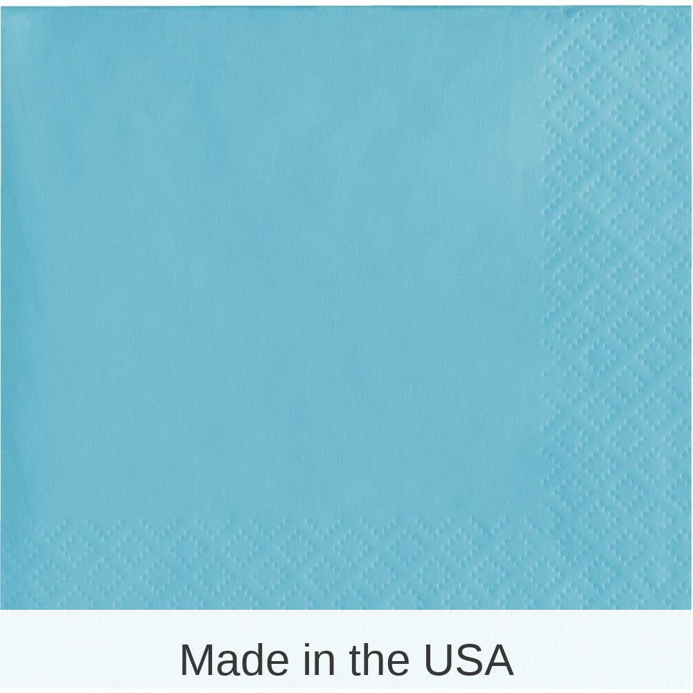 500/Case Bulk Pastel Blue Beverage Napkins 3 ply