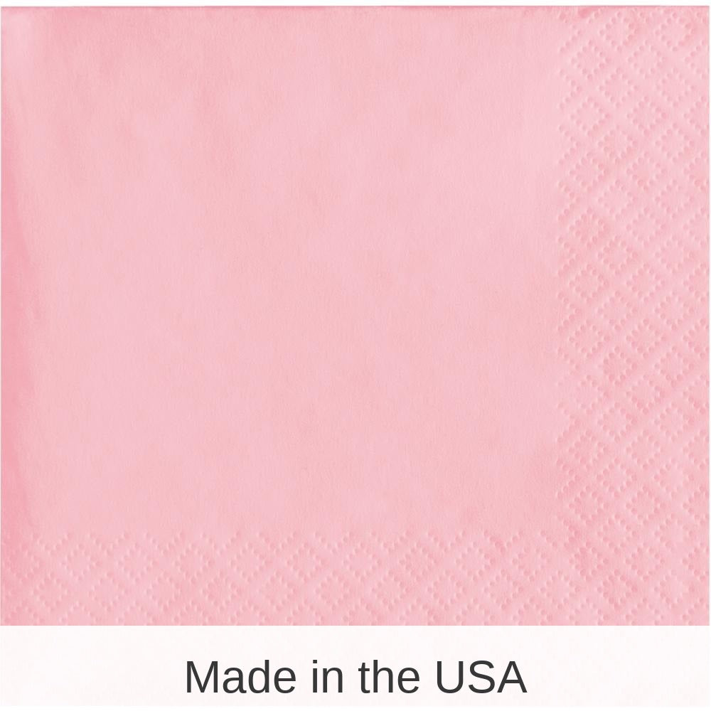 500/Case Bulk Classic Pink Beverage Napkins 3 ply