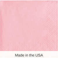 500/Case Bulk Classic Pink Beverage Napkins 3 ply