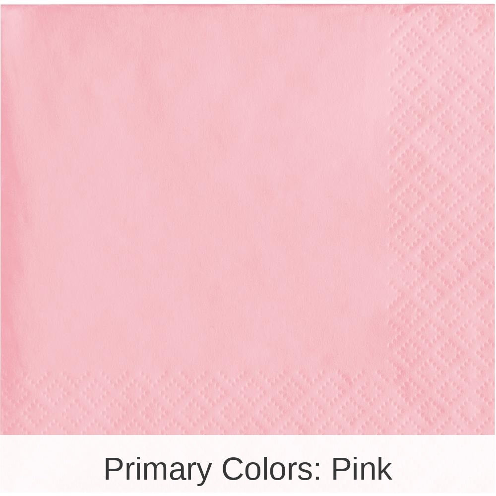 500/Case Bulk Classic Pink Beverage Napkins 3 ply