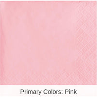 500/Case Bulk Classic Pink Beverage Napkins 3 ply