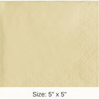 500/Case Bulk Ivory Beverage Napkins 3 ply