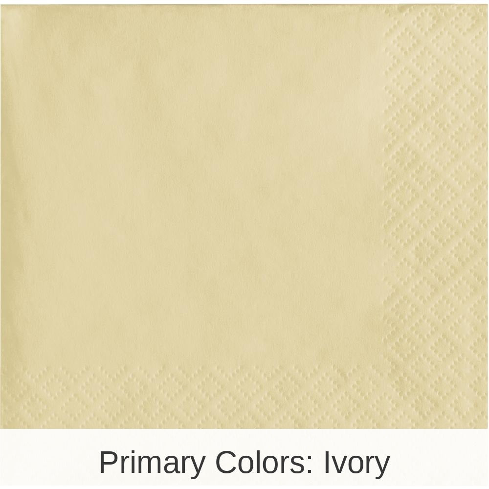 500/Case Bulk Ivory Beverage Napkins 3 ply