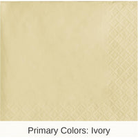 500/Case Bulk Ivory Beverage Napkins 3 ply
