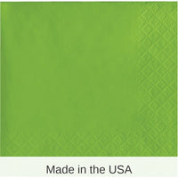 240/Case Bulk Fresh Lime Green Value Friendly Beverage Napkins