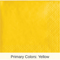 240/Case Bulk School Bus Yellow Value Friendly Beverage Napkins