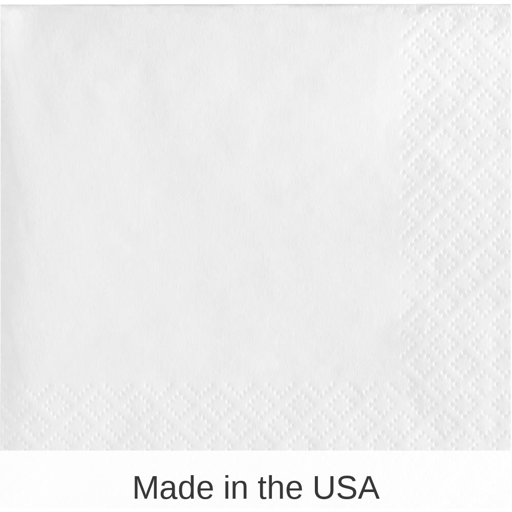 240/Case Bulk White Value Friendly Beverage Napkins