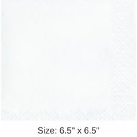 500/Case Bulk White Luncheon Napkins 3 ply