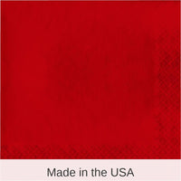 500/Case Bulk Classic Red Luncheon Napkins 3 ply