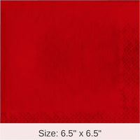 500/Case Bulk Classic Red Luncheon Napkins 3 ply