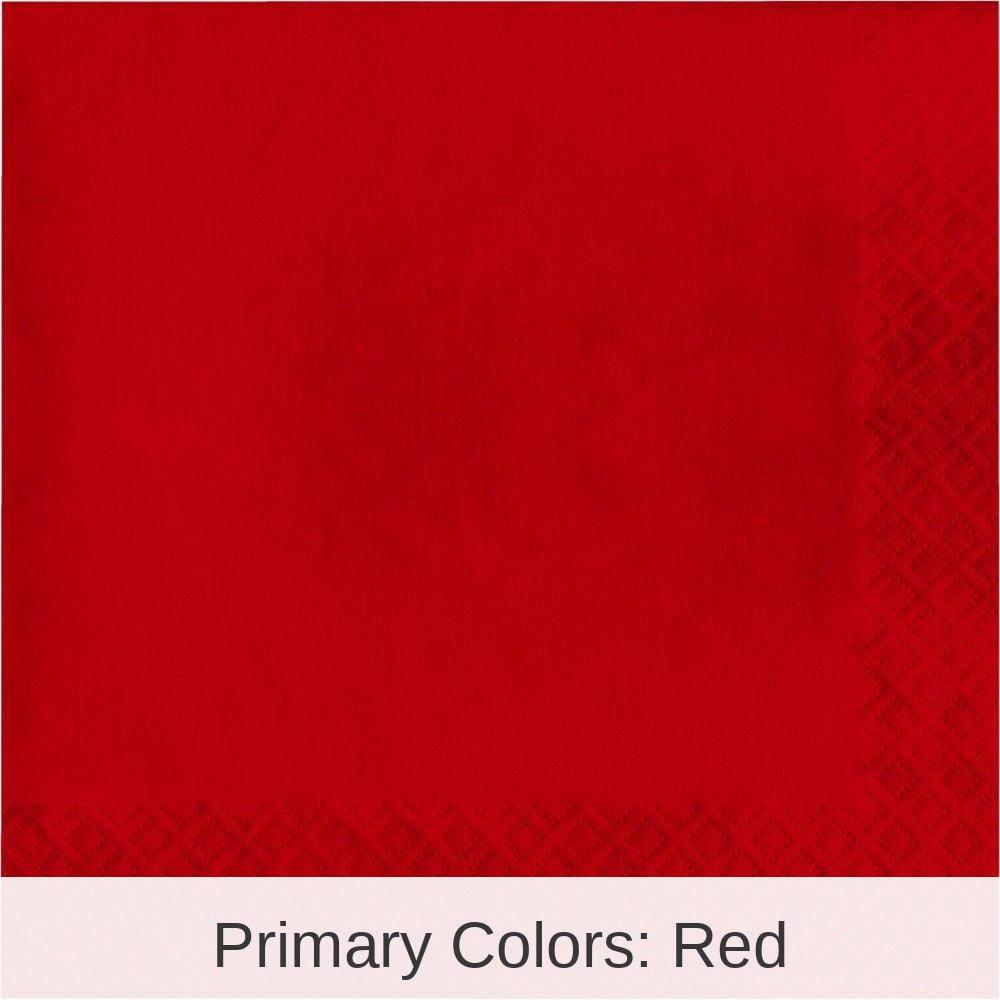 500/Case Bulk Classic Red Luncheon Napkins 3 ply