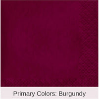 500/Case Bulk Burgundy Luncheon Napkins 3 ply