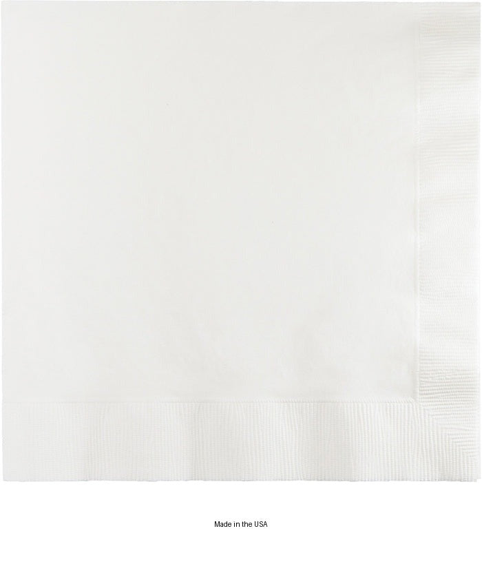 250/Case Bulk White Dinner Napkins 3 Ply