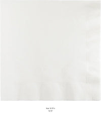 250/Case Bulk White Dinner Napkins 3 Ply