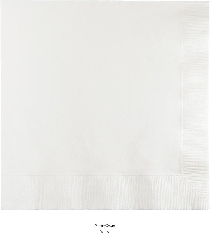 250/Case Bulk White Dinner Napkins 3 Ply