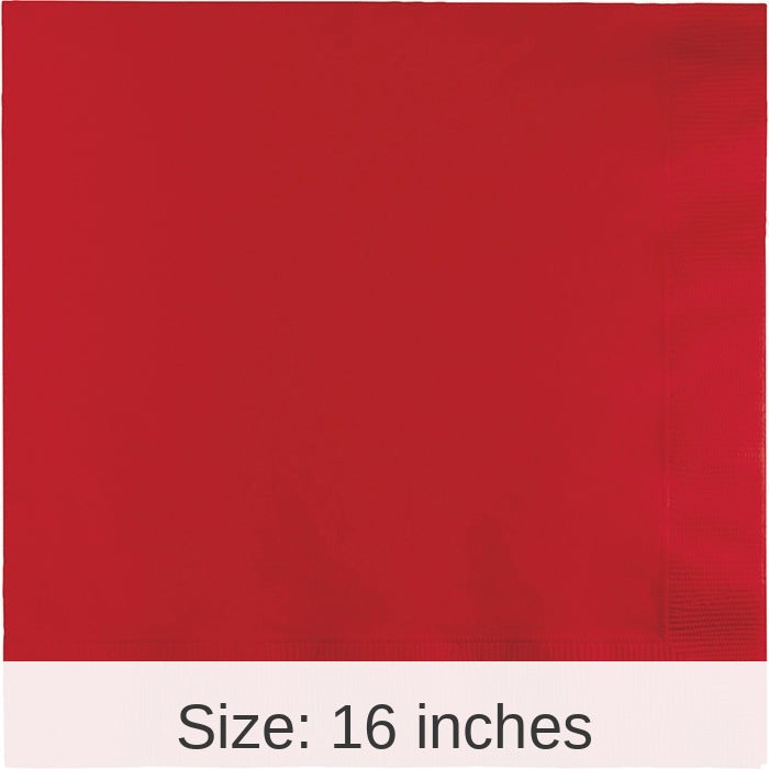 250/Case Bulk Classic Red Dinner Napkins 3 Ply
