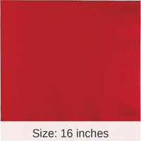 250/Case Bulk Classic Red Dinner Napkins 3 Ply
