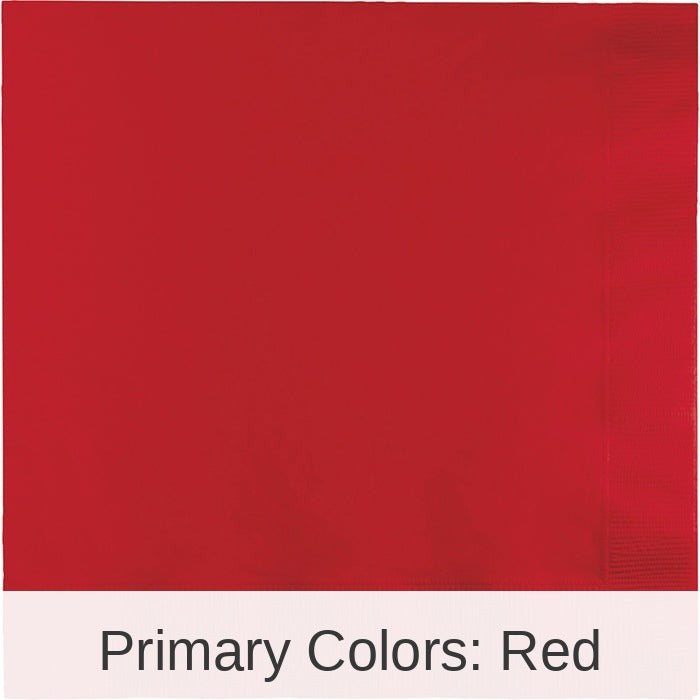 250/Case Bulk Classic Red Dinner Napkins 3 Ply